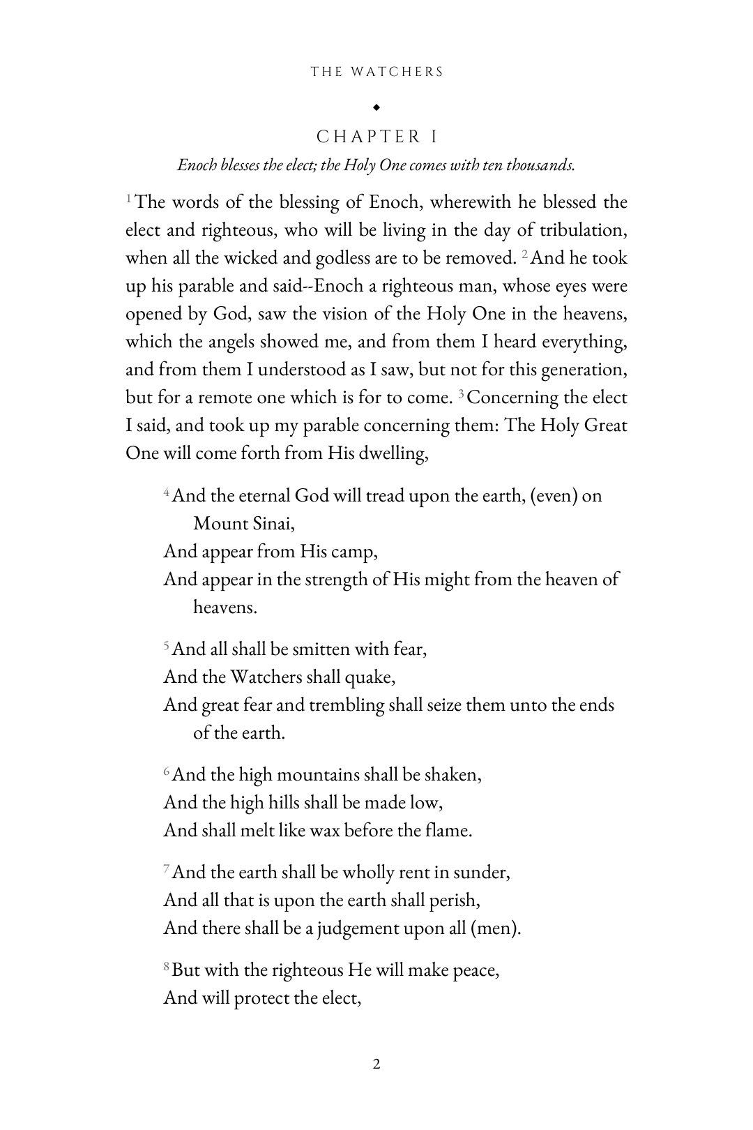 Chapter I — the opening page of the Book of the Watchers
